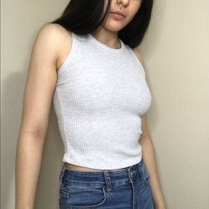 Brandy Melville Ribbed Highneck Tank Top